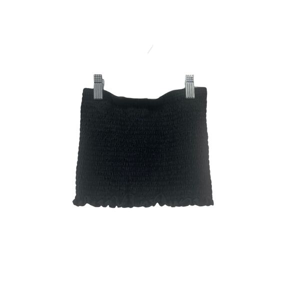 Express One Eleven Black Smocked Strapless Tube Top Women's Size Small - Picture 1 of 3